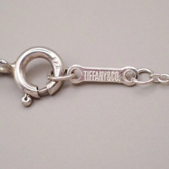 Tiffany & Co. Logo Tear Drop Chain Necklace Pendant Ag 925 Silver 09YH713 - Picture 9 of 9